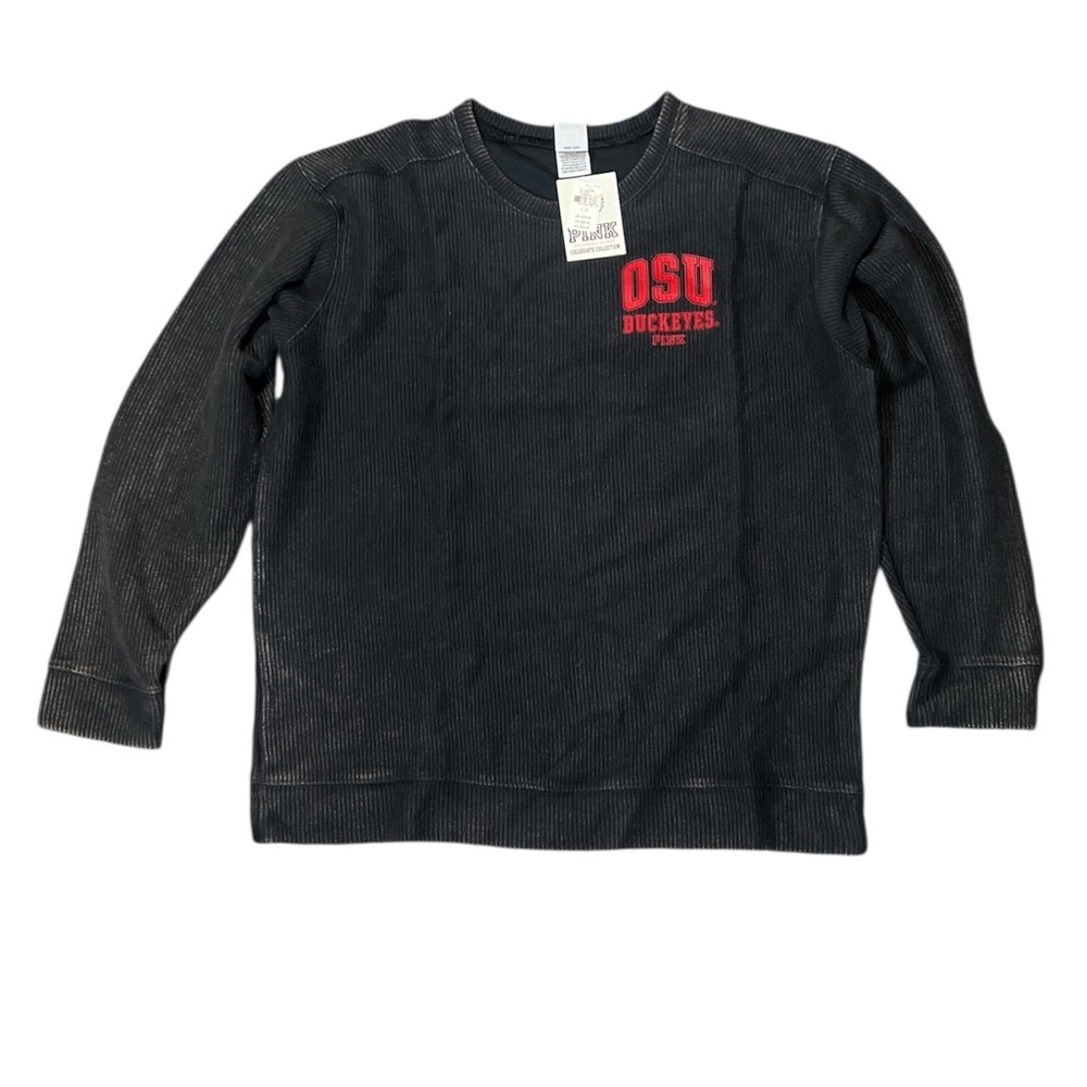 Victoria's Secret Pink Ohio state Black charcoal Long Sleeve Tee women’s L
